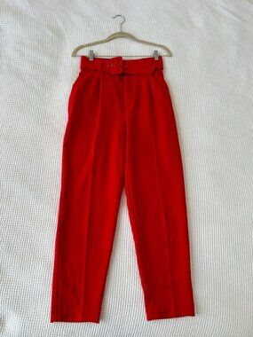 Zara High Waisted Pants With Belt